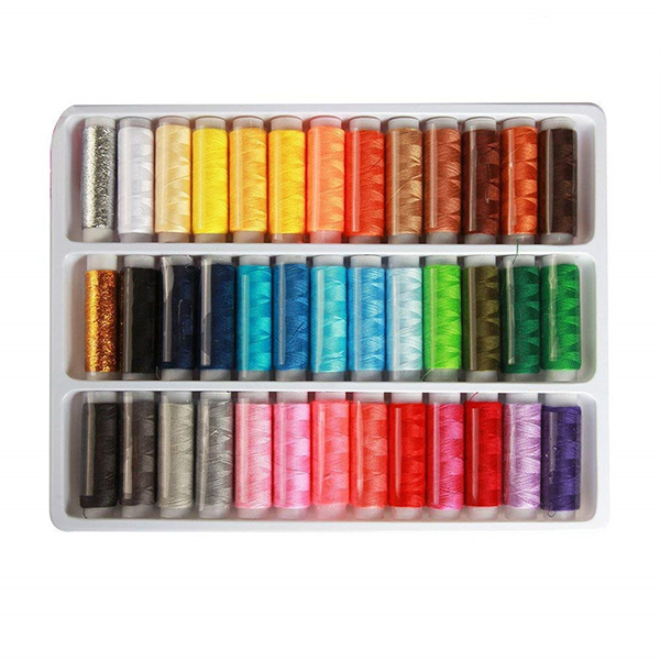 39 COLORS POLYESTER SEWING THREAD SUPPLIES MACHINE HAND 200 YARDS